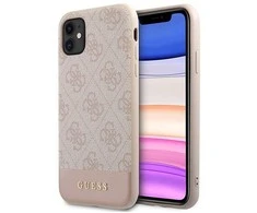 Apple iPhone 11 Guess Dėklas 4G Stripe (GUHCN61G4GLPI) rožinės spalvos