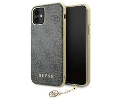 Apple iPhone 11 Guess Dėklas 4G Charms Collection (GUHCN61GF4GGR) pilkos spalvos