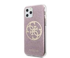Dėklas Guess GUHCN58PCUGLPI iPhone 11 Pro rožinė/pink hard case 4G Circle Glitter