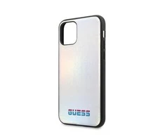 Guess dėklas iPhone 11 Pro Max GUHCN65BLD sidabrinis kietas dėklas Vaivorykštis