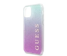 Guess dėklas, skirtas iPhone 11 Pro Max GUHCN65PCUGLPBL rožinės-mėlynos spalvos kietas dėklas Glitter Gradient