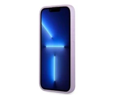 Apple iPhone 13 Pro Guess dėklas Saffiano 4G Small Metal Logo violetinės spalvos