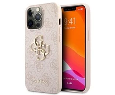 Apple iPhone 13 6,1″ Guess dėklas 4G Big Metal Logo GUHCP13M4GMGPI rožinės spalvos