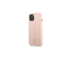 Apple iPhone 13 Guess dėklas Silicone Triangle (GUHCP13MSLTGP) rožinės spalvos