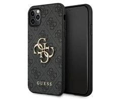 Dėklas Cg Mobile France GUHCP13L4GMGGR Guess PU 4G metalinis logotipas Zadní Kryt pro iPhone 13 Pro Pilkas (Pilkas)