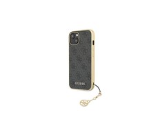 Guess GUHCP13XGF4GGR iPhone 13 Pro Max 6.7 quot; pilkas / pilkas kietas dėklas 4G Charms kolekcija