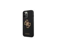 Dėklas Guess GUHCP13XLS4GGBK iPhone 13 Pro Max6,7" juoda/juodas hard case Silicone 4G Logo