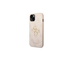 Apple iPhone 14 Pro Guess dėklas 4G Big Metal Logo rožinės spalvos
