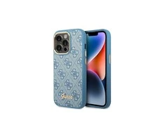 Dėklas Guess GUHCP14XHG4SHB iPhone 14 Pro Max 6.7 "mėlynas / mėlynas hard case 4G Vintage Gold Logo