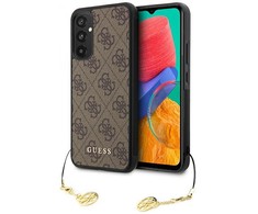 Guess GUHCSA34GF4GBR A34 5G A346 rudos spalvos harddėklas 4G Charms Collection