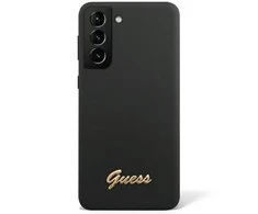 Samsung Galaxy S23 Plus Guess Hard silikoninis dėklas Vintage Gold Logo (GUHCS23MSLSMK) juodos spalvos