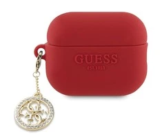Dėklas Guess 3D Rubber 4G Diamond Charm - AirPods Pro 2 Case (Raudona)