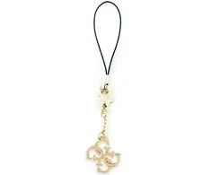 Dėklas Guess pakabukas GUCPM4GID telefono dirželis 4G Glitter Charm