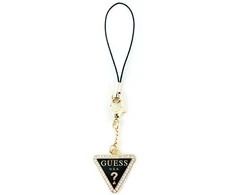 Dėklas Guess pakabukas GUCPMTDCK telefono dirželis Triangle Diamond Charm with Rhinestones