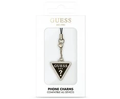 Dėklas Guess pakabukas GUCPMTDCK telefono dirželis Triangle Diamond Charm with Rhinestones