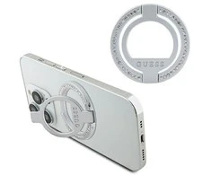 Guess MagSafe Ring Rhinestone holder - sidabro spalvos