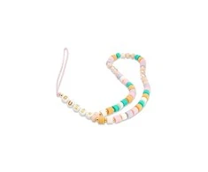 Guess pakabukas GUSTFLWP telefono dirželis rožinės spalvos Heishi Beads