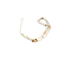 Guess pakabukas GUSTPEARW telefono dirželis baltos spalvos Heishi Beads
