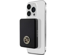 Guess Powerbank indukcinis 5W GUPBM3AL4DMK 3000mAh juodos spalvos MagSafe 4G Strassed Metal Logo