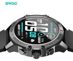 BWOO išmanusis laikrodis WA-08 1.43 colio AMOLED, juodas