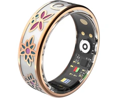 Išmanusis laikrodis „Forever Smartring Botanical SR-101“ rožinio aukso spalvos, 10 dydis