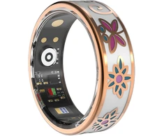 Išmanusis laikrodis „Forever Smartring Botanical SR-101“ rožinio aukso spalvos, 10 dydis