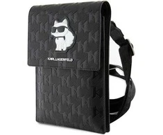 Karl Lagerfeld krepšys Saffiano Monogram Choupette (KLWBSAKHPCK) juodos spalvos