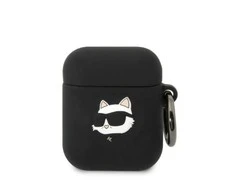 Karl Lagerfeld KLA2RUNCHK AIRPODS 1/2 COVER Juodas/Juodas SILICONE CHUPETTE HEAD 3D