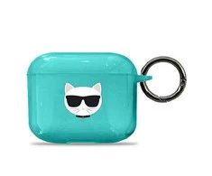 Apple AirPods 3 ausinių dėklas Karl Lagerfeld Choupette (KLA3UCHFL) mėlynos spalvos