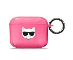 Apple AirPods 3 ausinių dėklas Karl Lagerfeld Choupette (KLA3UCHFP) rožinės spalvos