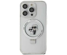 Apple iPhone 11 / XR Karl Lagerfeld dėklas Ring Stand Karl&amp;Choupettte MagSafe (Klhmn61hmrskch) baltos spalvos