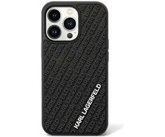 Apple iPhone 11 / XR Karl Lagerfeld dėklas 3D Rubber Multi Logo (Klhcn613dmkrlk) juodos spalvos