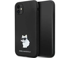 Apple iPhone 11 Karl Lagerfeld dėklas Silicone C Metal Pin (KLHCN61SMHCNPK) juodos spalvos
