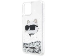 Apple iPhone 12 / 12 Pro Karl Lagerfeld dėklas Glitter Choupette Head (KLHCP12MLNCHCS) sidabrinės spalvos