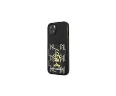 Apple iPhone 13 Karl Lagerfeld dėklas Karlimals Cardslot (KLHCP13MCANCNK) juodos spalvos