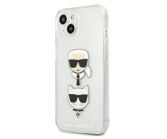 Dėklas Karl Lagerfeld HARDCASE KLHCP13SKCTUGLS IPHONE 13 MINI GLITTER KARL'S&amp;CHOUPETTE Sidabrinis