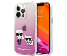 Dėklas Karl Lagerfeld KLHCP13SCKTRP HARDCASE KARL&amp;CHOUPETTE IPHONE 13 MINI Rožinis