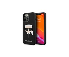 Dėklas Karl Lagerfeld KLHCP13SSLKHBK iPhone 13 mini 5,4" juoda/juodas hardcase Silicone Karl's Head