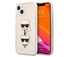 Dėklas Karl Lagerfeld HARDCASE KLHCP13SKCTUGLGO IPHONE 13 MINI GLITTER KARL'S&amp;CHOUPETTE GOLD