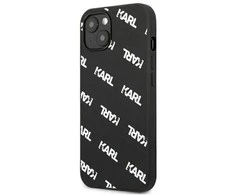 Apple iPhone 13 Mini Karl Lagerfeld dėklas Allover (KLHCP13SPULMBK3) juodos spalvos