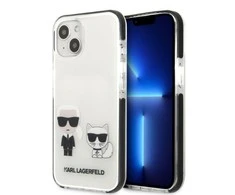 Apple iPhone 13 Mini Karl Lagerfeld dėklas Karl&amp;Choupette baltos spalvos