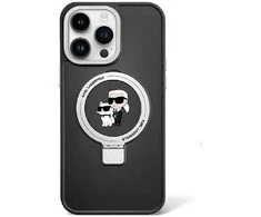 Apple iPhone 13 Pro Karl Lagerfeld dėklas Ring Stand Karl&amp;Choupettte MagSafe (KLHMP13LHMRSKCK) juodos spalvos
