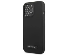 Apple iPhone 13 Pro Karl Lagerfeld dėklas Silicone Plaque (KLHCP13LSLMP1K) juodos spalvos