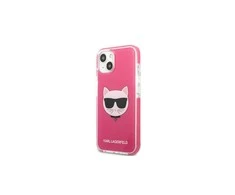 Apple iPhone 13 Pro Karl Lagerfeld dėklas Choupette Head (KLHCP13LTPECPI) rožinės spalvos
