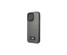 Apple iPhone 13 Pro Max Karl Lagerfeld dėklas Saffiano Plaque (KLHCP13XSFMP2DG) sidabrinės spalvos