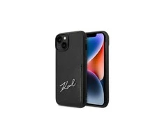 Karl Lagerfeld dėklas, skirtas iPhone 14 6,1 KLHCP14SCSSK juodas kietas dėklas, skirtas automobilinisdslot Sign
