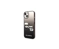 Dėklas Karl Lagerfeld KLHCP14STGKCK iPhone 14 6,1 "hardcase juodas / juodas Gradient Ikonik Karl &amp; Choupette
