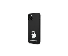 Karl Lagerfeld dėklas, skirtas iPhone 14 Plus 6,7 KLHMP14MSNCHBCK juodas kietas dėklas, skirtas Magsafe Silicone NFT Choupette