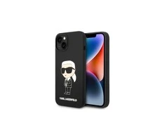 Karl Lagerfeld dėklas iPhone 14 Plus 6,7 KLHMP14MSNIKBCK juodas hard dėklas Magsafe Silikoninis NFT Ikonik