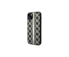 Apple iPhone 14 plus Karl Lagerfeld dėklas Monogram Stripe (KLHCP14MPGKLSKG) pilkos spalvos